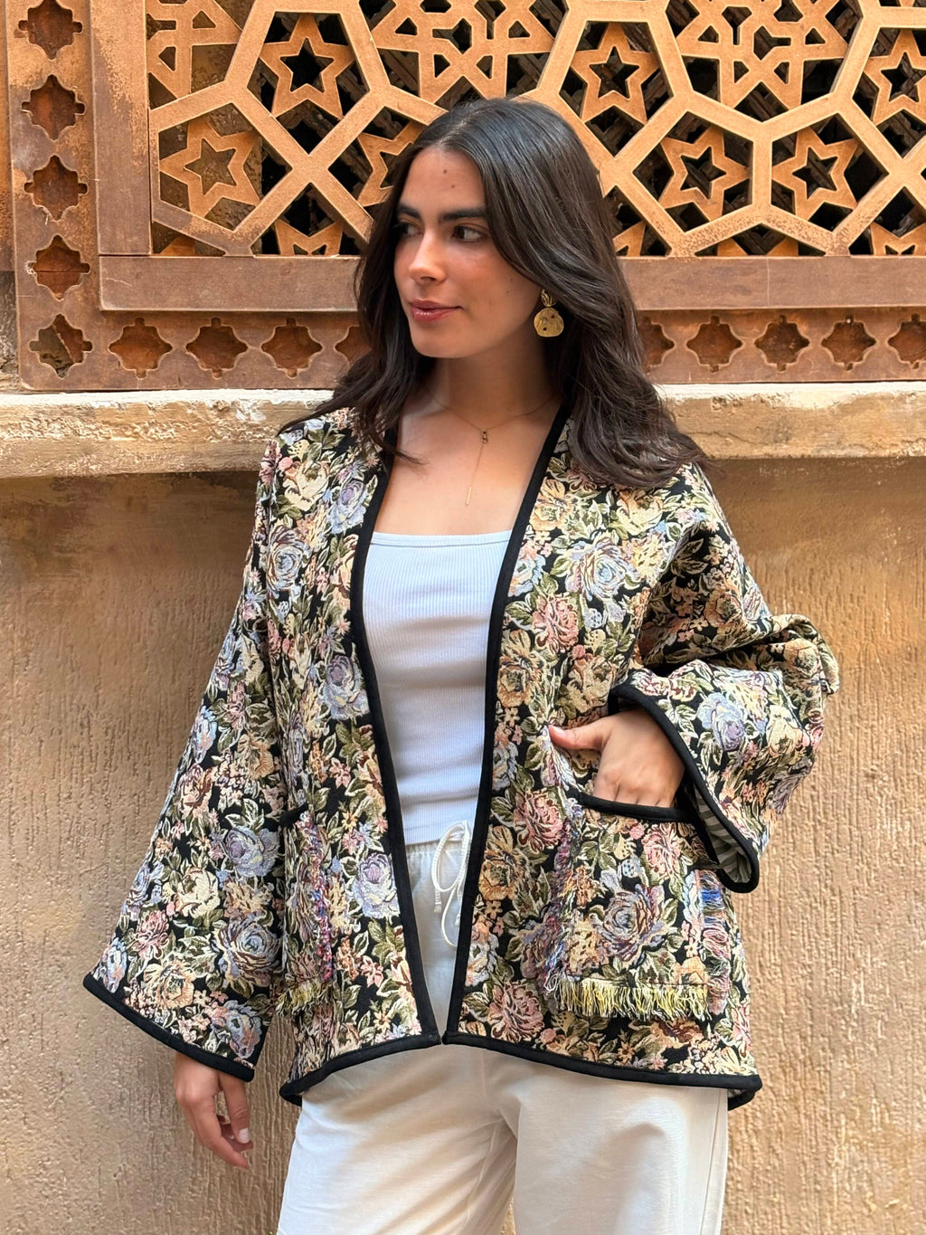 Midnight Blossom Tapestry Jacket