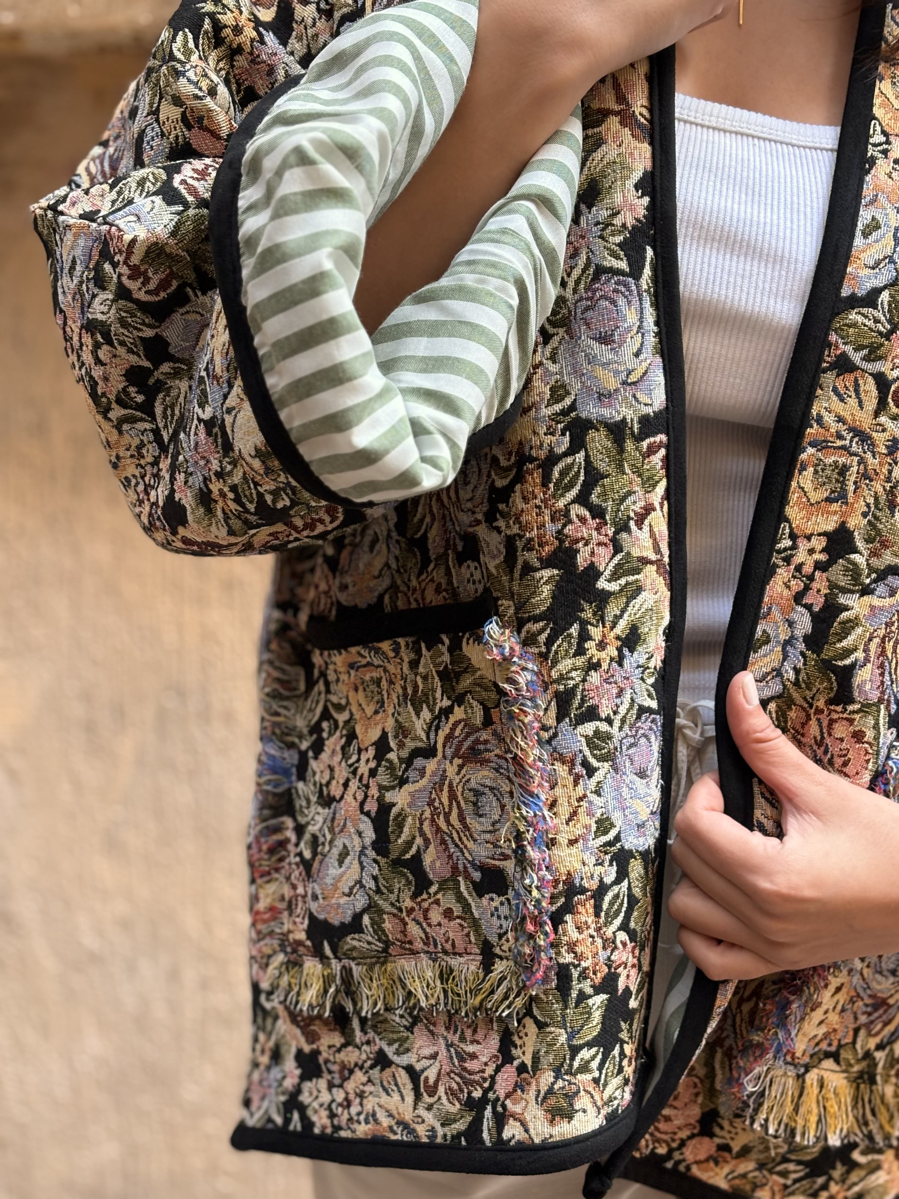 Midnight Blossom Tapestry Jacket