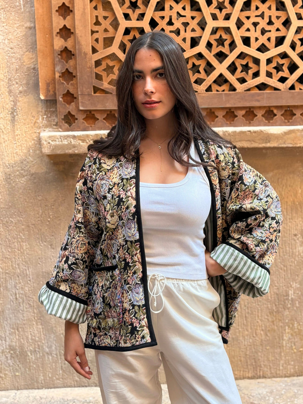 Midnight Blossom Tapestry Jacket