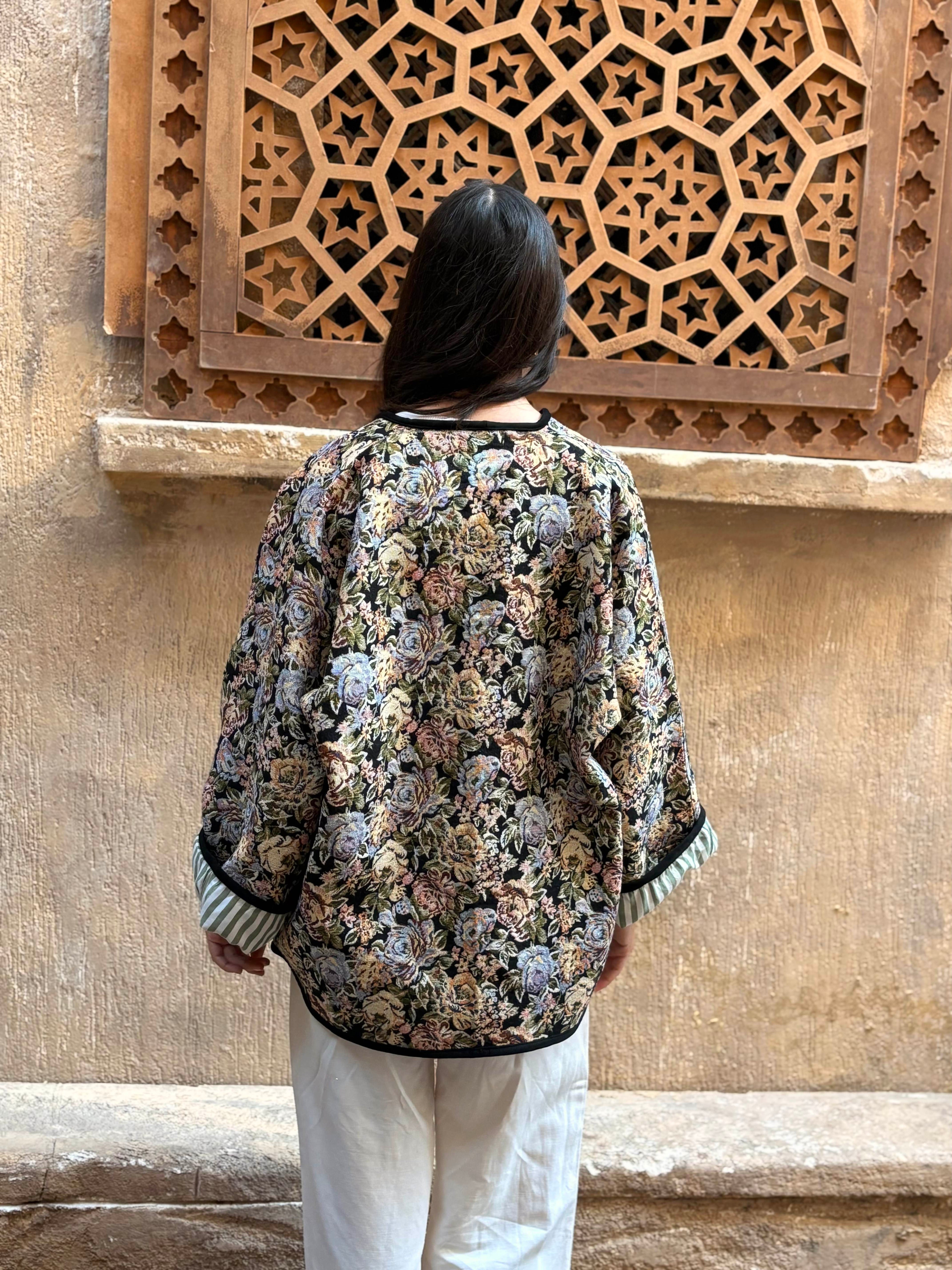 Midnight Blossom Tapestry Jacket