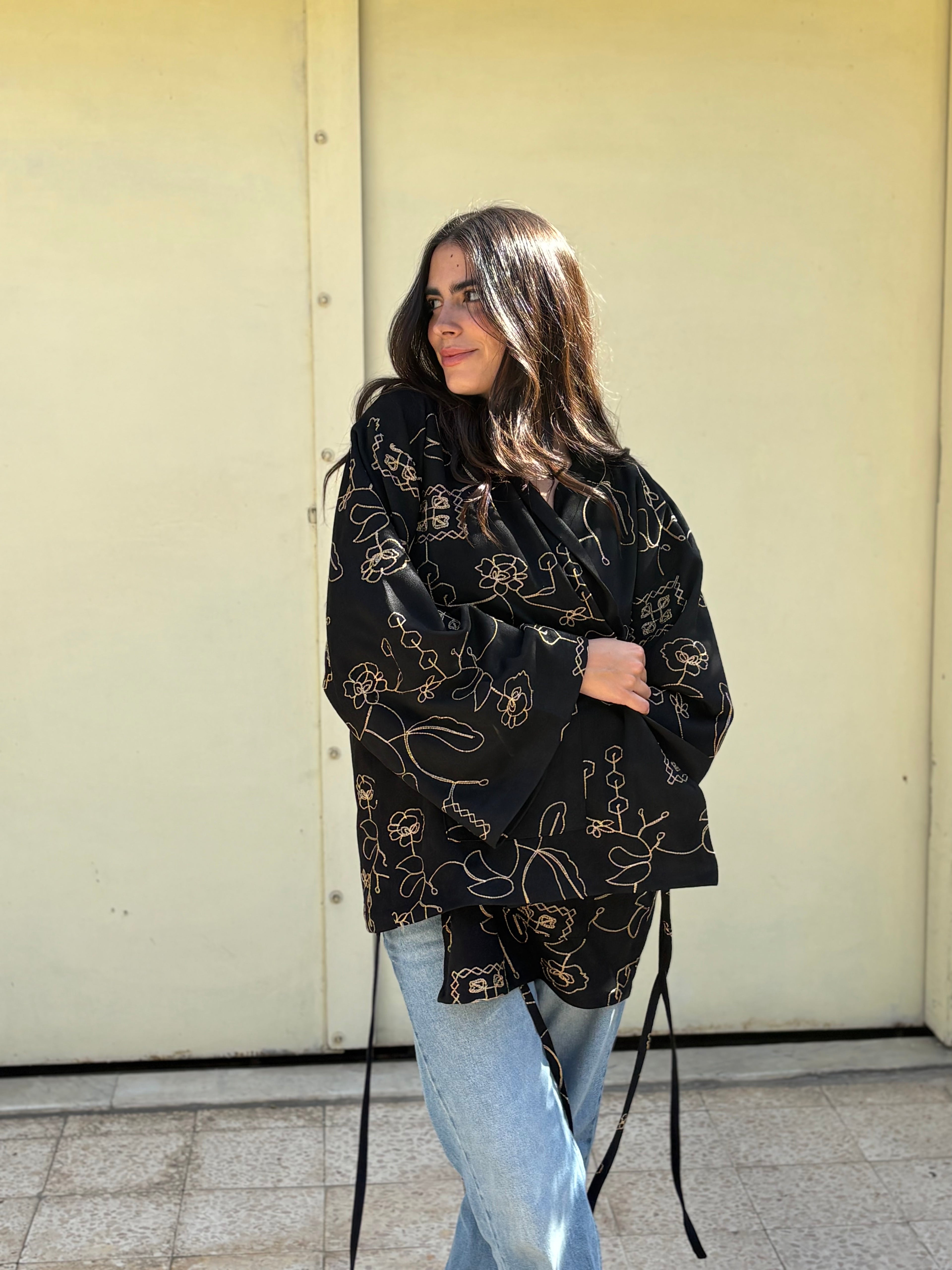 Midnight Suede Wrap Jacket