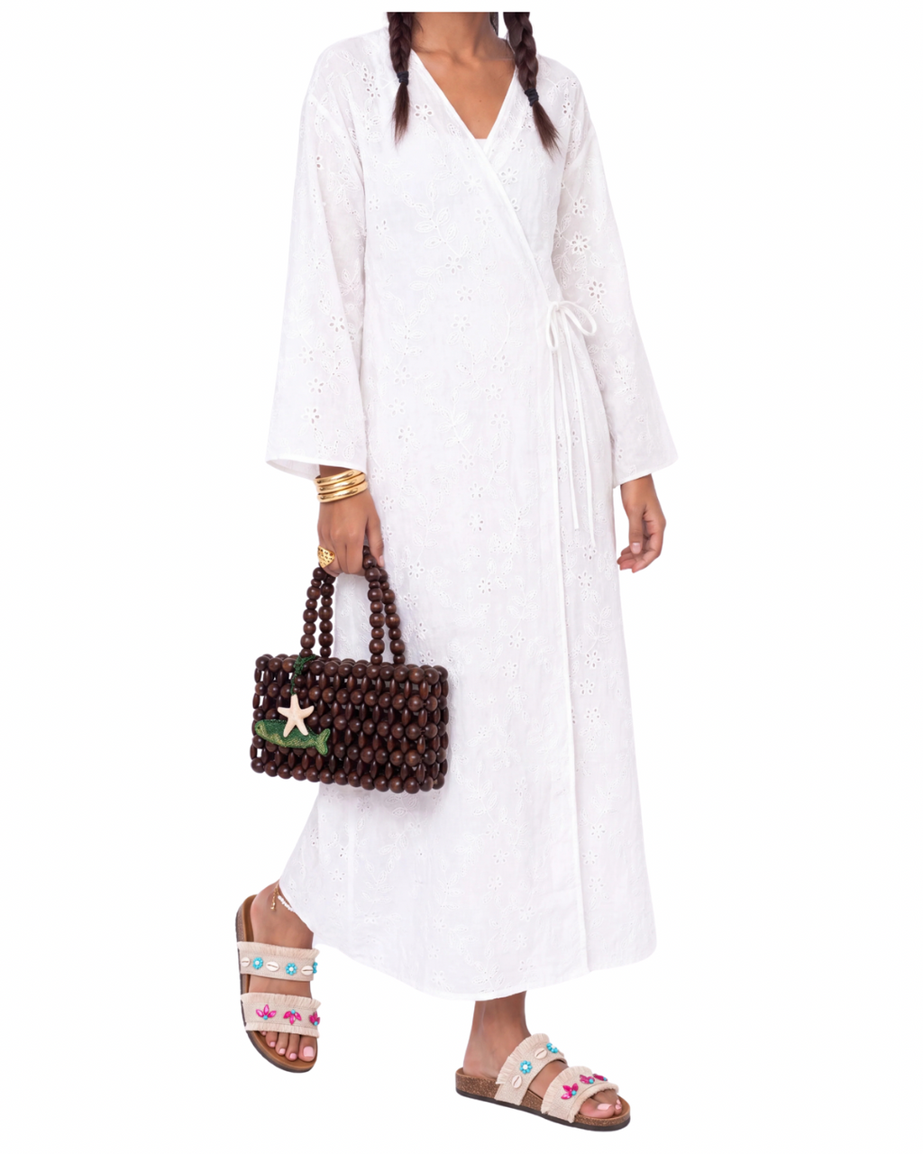 Ivory Wrap Dress