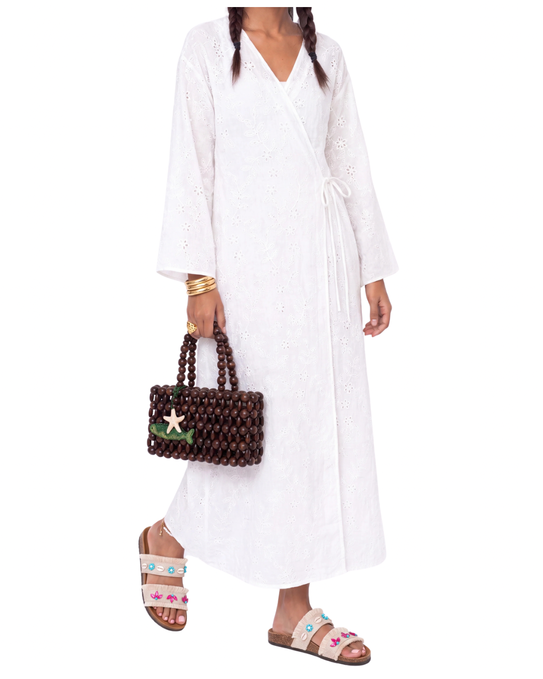 Ivory Wrap Dress