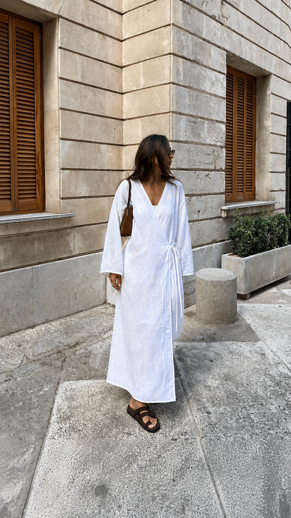 Ivory Wrap Dress